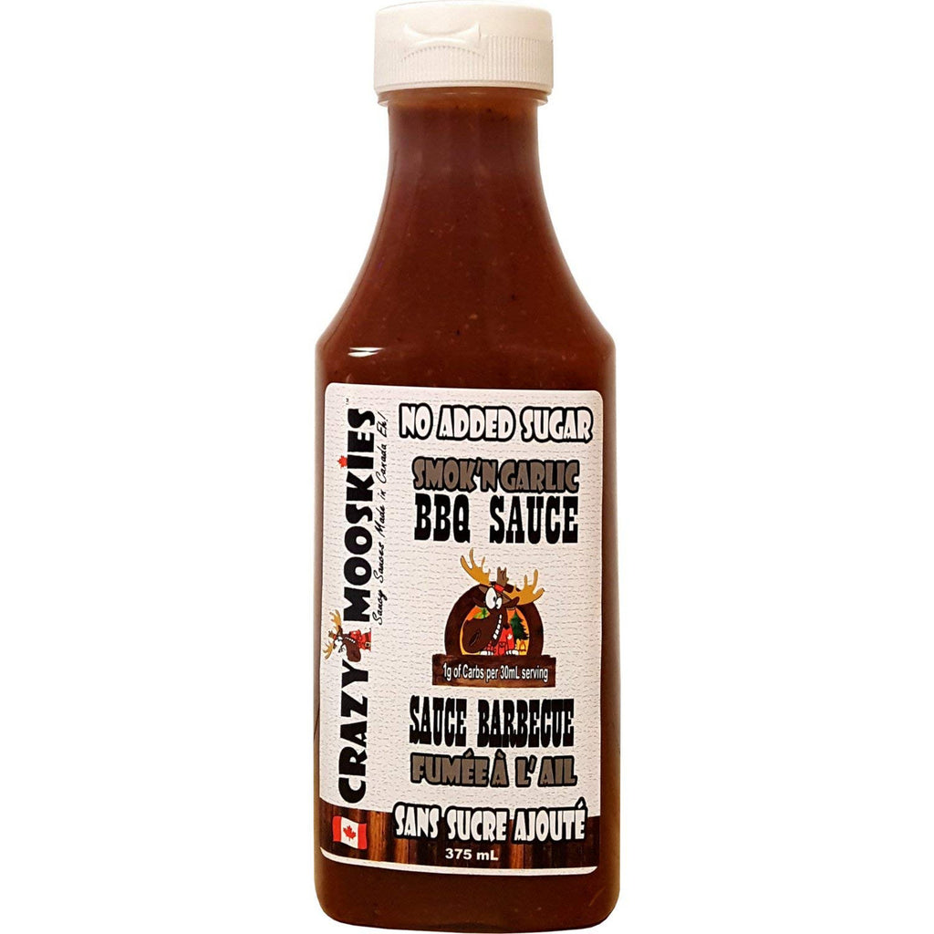 Crazy Mooskies Smok'N Garlic BBQ Sauce, 375ml 12.7oz {Canadian}