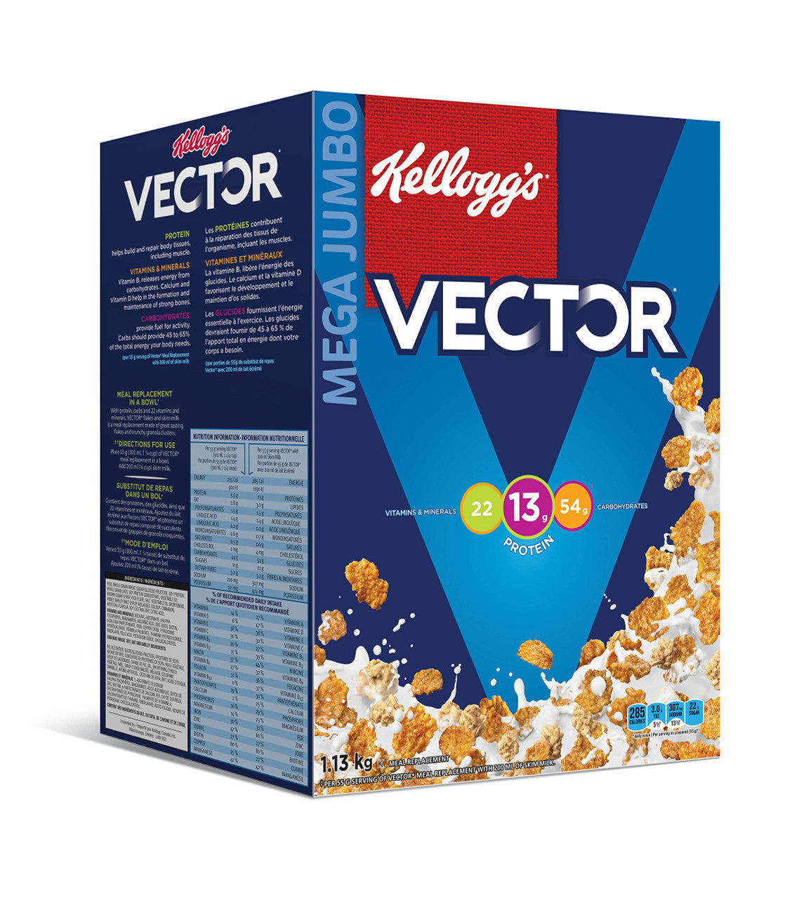 Kellogg's Vector Meal Replacement Cereal, 1.13 Kg/2.5lbs (Imported from Canada)