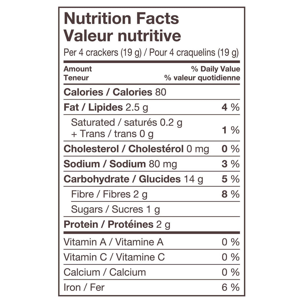 Triscuit Balsamic Vinegar & Basil Crackers nutrition