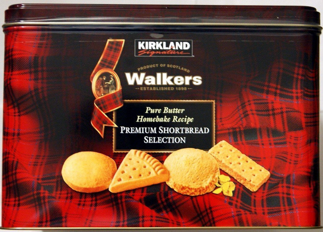 Kirkland Signature Walkers Scotland Premium Shortbread Selection of 4 Variety Flavors - 4.6 lb Box