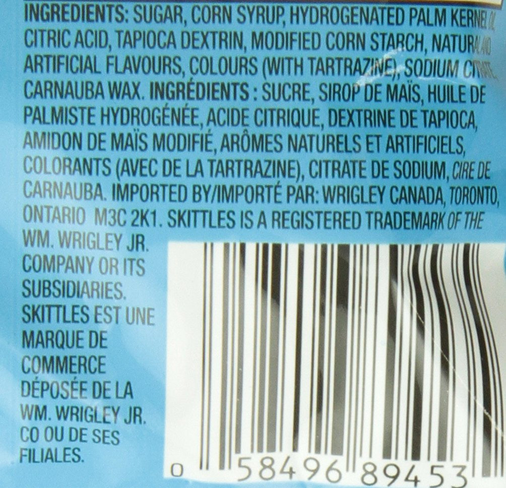 Skittles Tropical, Peg Bag, 191g 6.73oz 12ct  (Imported from Canada}