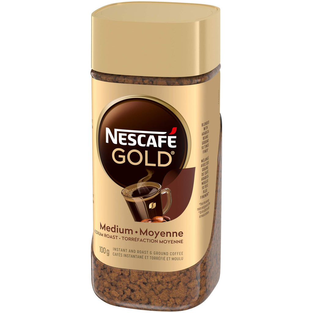 NESCAFE Gold Instant & Roast & Ground Coffee, 100g/3.5oz., Jar, (3pk) {Imported from Canada}