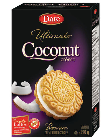 Dare Ultimate Coconut Creme Cookies, 290g/10.2 oz, {Imported from Canada}