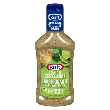 Kraft Italian Zesty Lime Dressing, 475mL/16 fl. oz., (Pack of 10) {Imported from Canada}