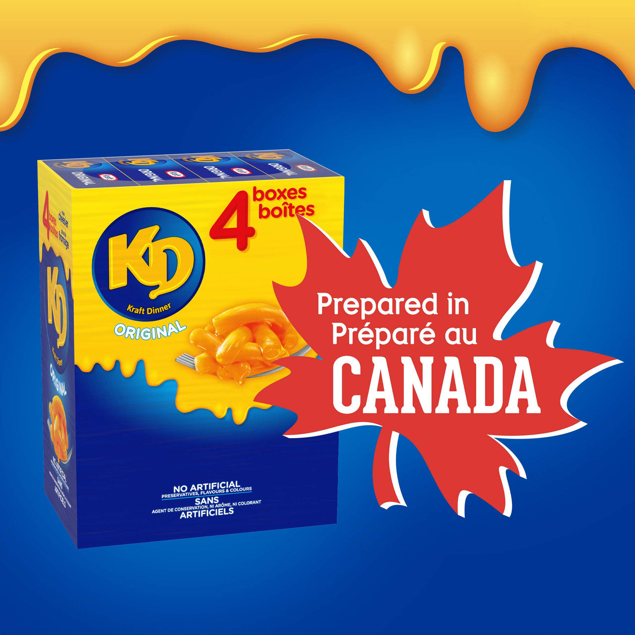 KD Kraft Dinner Original Macaroni and Cheese, 900g/31.74 Ounces {Imported from Canada}