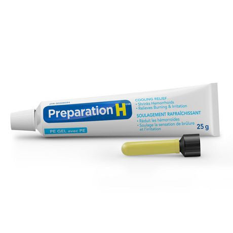 Preparation H PE Gel (25g/0.9oz.) with Phenylephrine & Witch Hazel, Cooling Hemorrhoid Relief, {Imported from Canada}