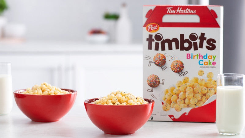 Tim Hortons Timbits Birthday Cake Cereal 311g/11 oz., {Imported from Canada}
