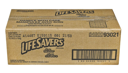 Life Savers Five Flavour, Peg Bag, 150gm, 12 Count {Imported from Canada}