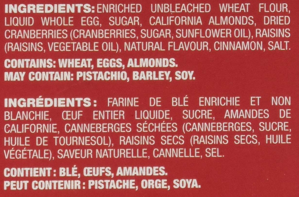 Thinaddictives Cranberry Almond Thin Cookies, 690g/24.3 oz., {Imported from Canada}