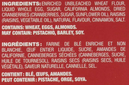 Thinaddictives Cranberry Almond Thin Cookies, 690g/24.3 oz., {Imported from Canada}