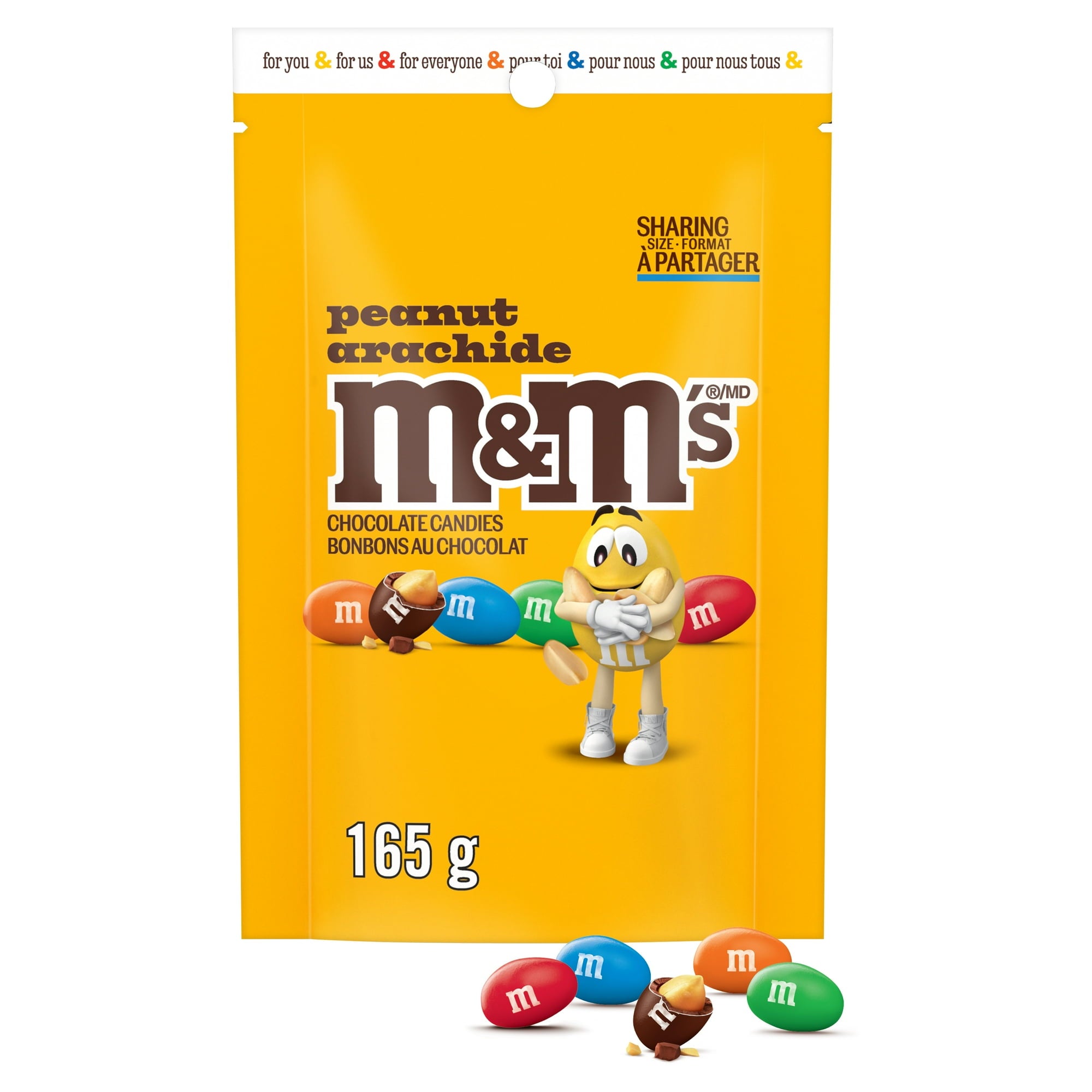 M&M's Peanut Chocolate Candies, Sharing Size Pouch, 165g/5.8 oz. Bag