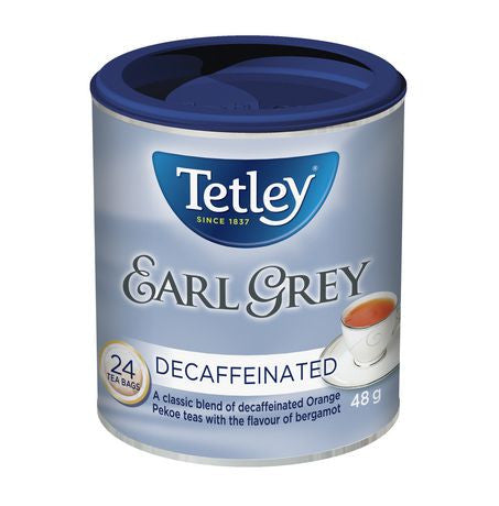 Tetley Decaffeinated Earl Grey Tea 24ct, 48g/1.7oz (Imported from Canada)