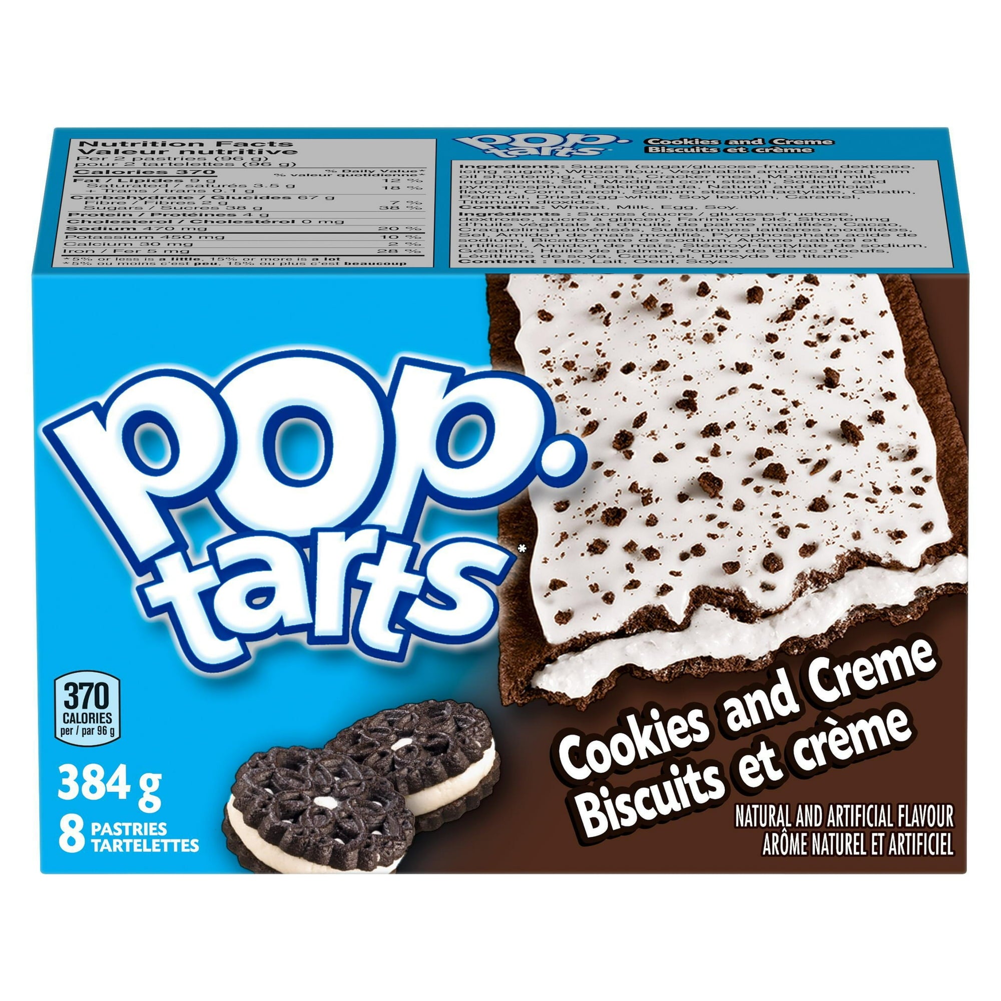 Kellogg's Pop-Tarts, Frosted Cookies and Creme Flavored, 8 pastries, 384g/13.5 oz.