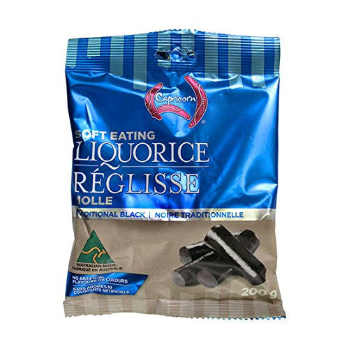 Capricorn Traditional Black Licorice 200g/7.1oz {Imported from Canada}