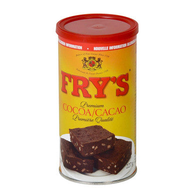 Fry's Premium Baking Cocoa Powder Unsweetened - 227g/8oz., {Imported from Canada}