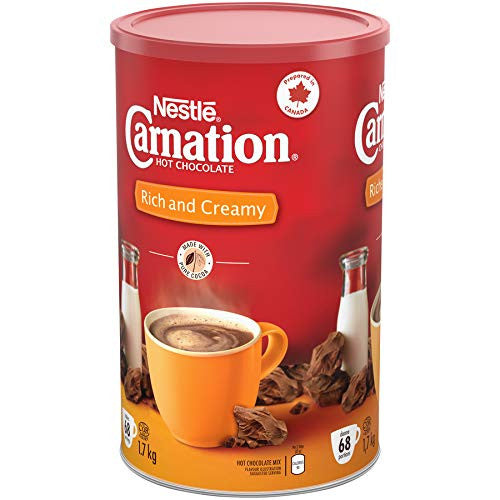 CARNATION Nestle Rich and Creamy Hot Chocolate, 1.7kg/3.7lbs, Canister, {Imported from Canada}