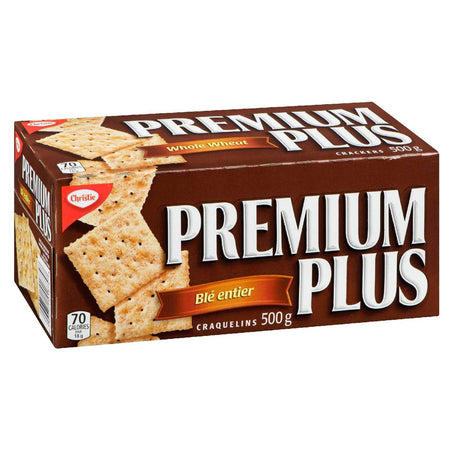 Christie Premium Plus Whole Wheat Crackers 500g/17.6oz (Imported from Canada)