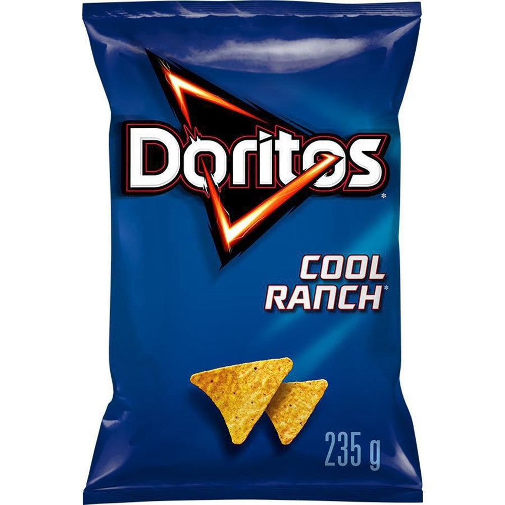 Doritos Tortilla Chips Cool Ranch Flavour, 235g/8.3 oz., Bag, {Imported from Canada}