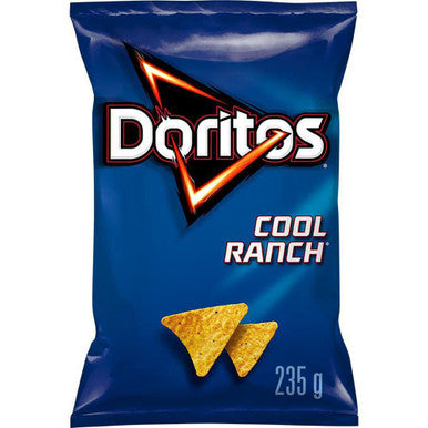 Doritos Tortilla Chips Cool Ranch Flavour, 235g/8.3 oz., Bag, {Imported from Canada}