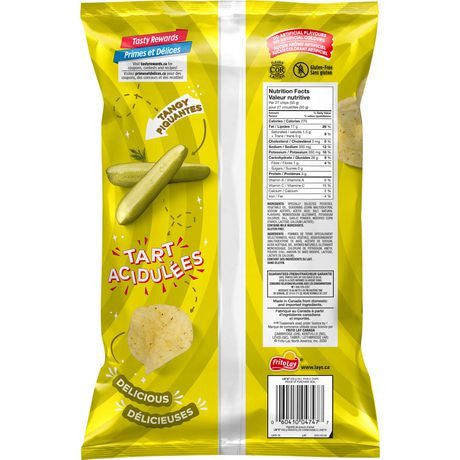 Lays Dill Pickle Potato Chips, 235g/ 8.3oz Bag {Imported From Canada} (2-Pack)