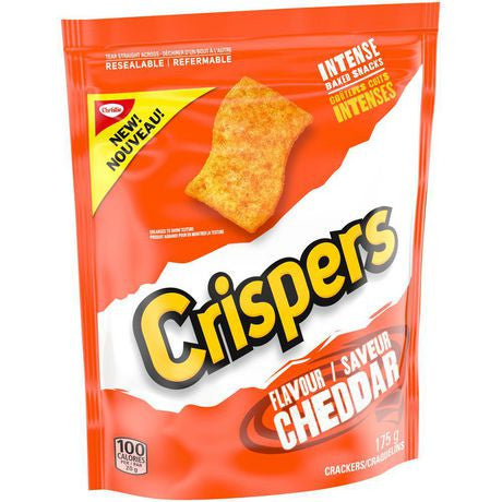 Christie Crispers Cheddar Crackers, 175g/6.2 oz., {Imported from Canada}