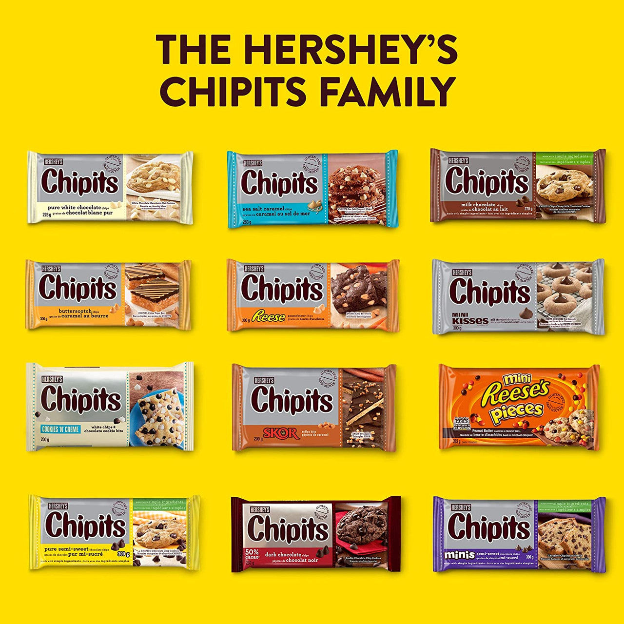Hershey's Chipits, Chocolate Chips, Pure White Chocolate, 225g/7.9oz., {Imported from Canada}