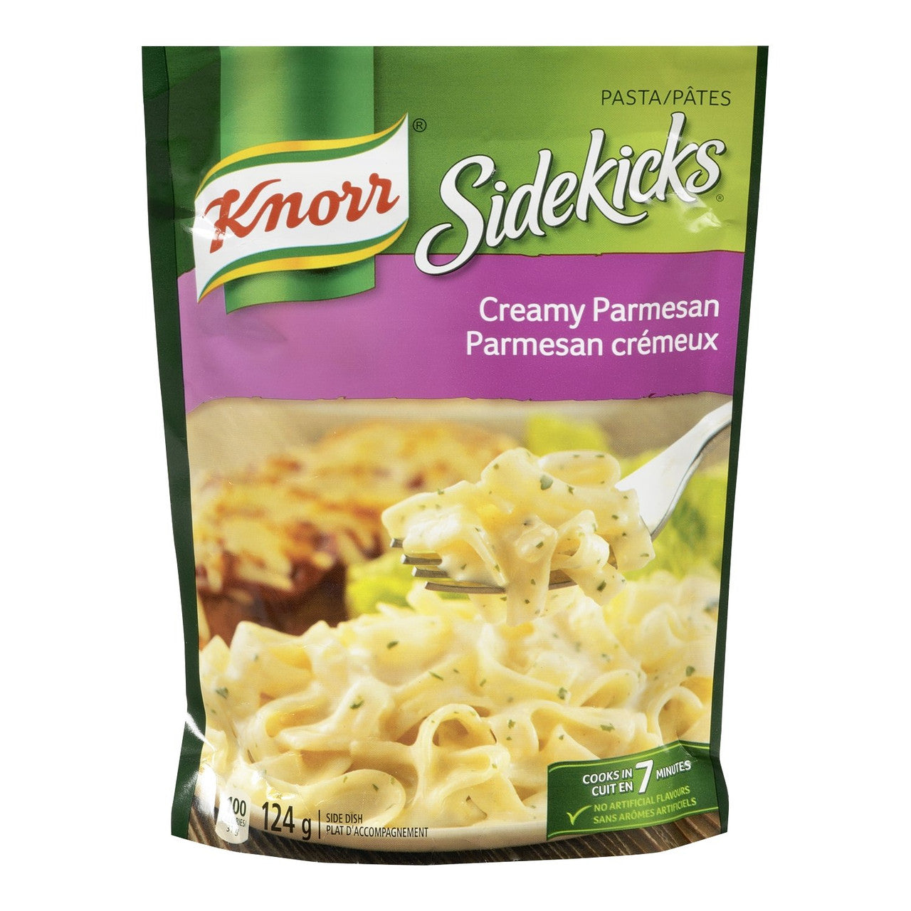 Knorr Sidekicks Creamy Parmesan Pasta 124g - Imported from Canada