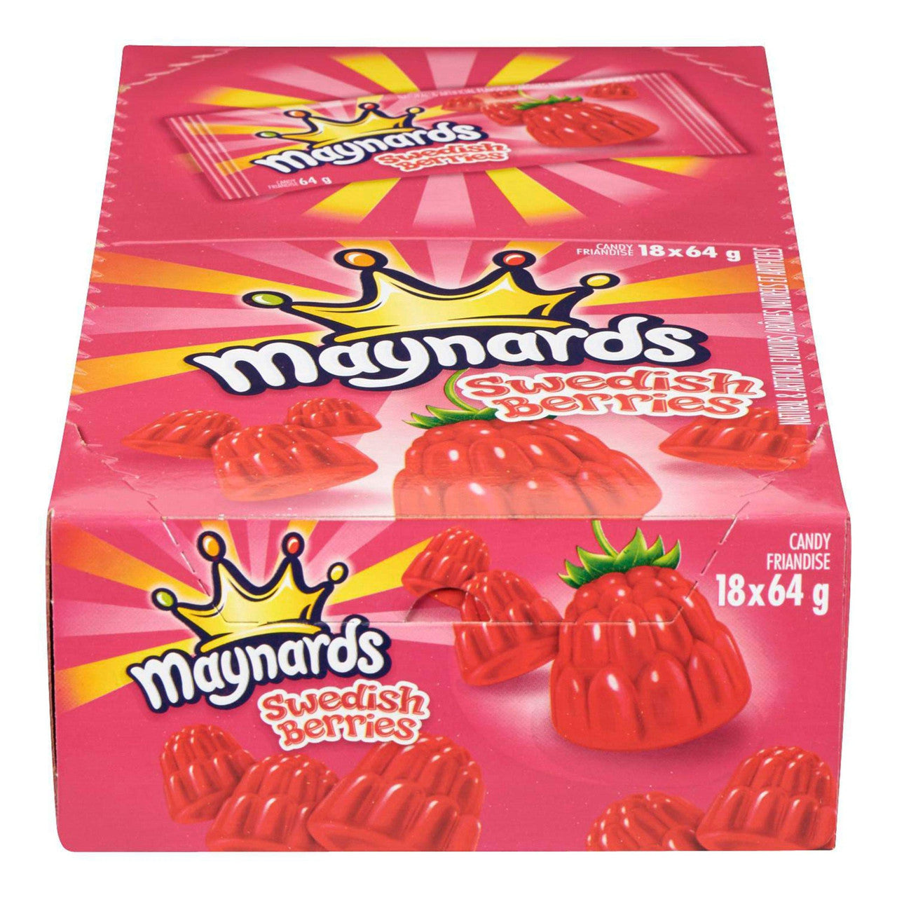 Maynards Swedish Berries Gummy Candy, 64g/2.2oz., 18 Pack {Imported from Canada}