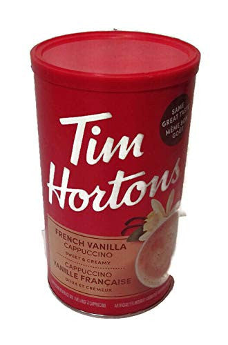 Tim Hortons French Vanilla Cappuccino, (2pk), 454g/16oz., Tins, {Imported from Canada}