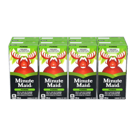 Minute Maid Apple Juice Boxes Perfect for On-The-Go, 8x200ml, 1.6L/56.4 fl. oz - Back Of Package