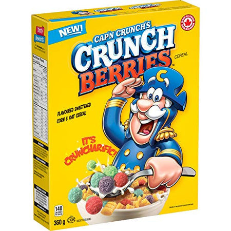 Cap'n Crunch Berries Cereal, 360g/12.7 oz., Box {Imported from Canada}