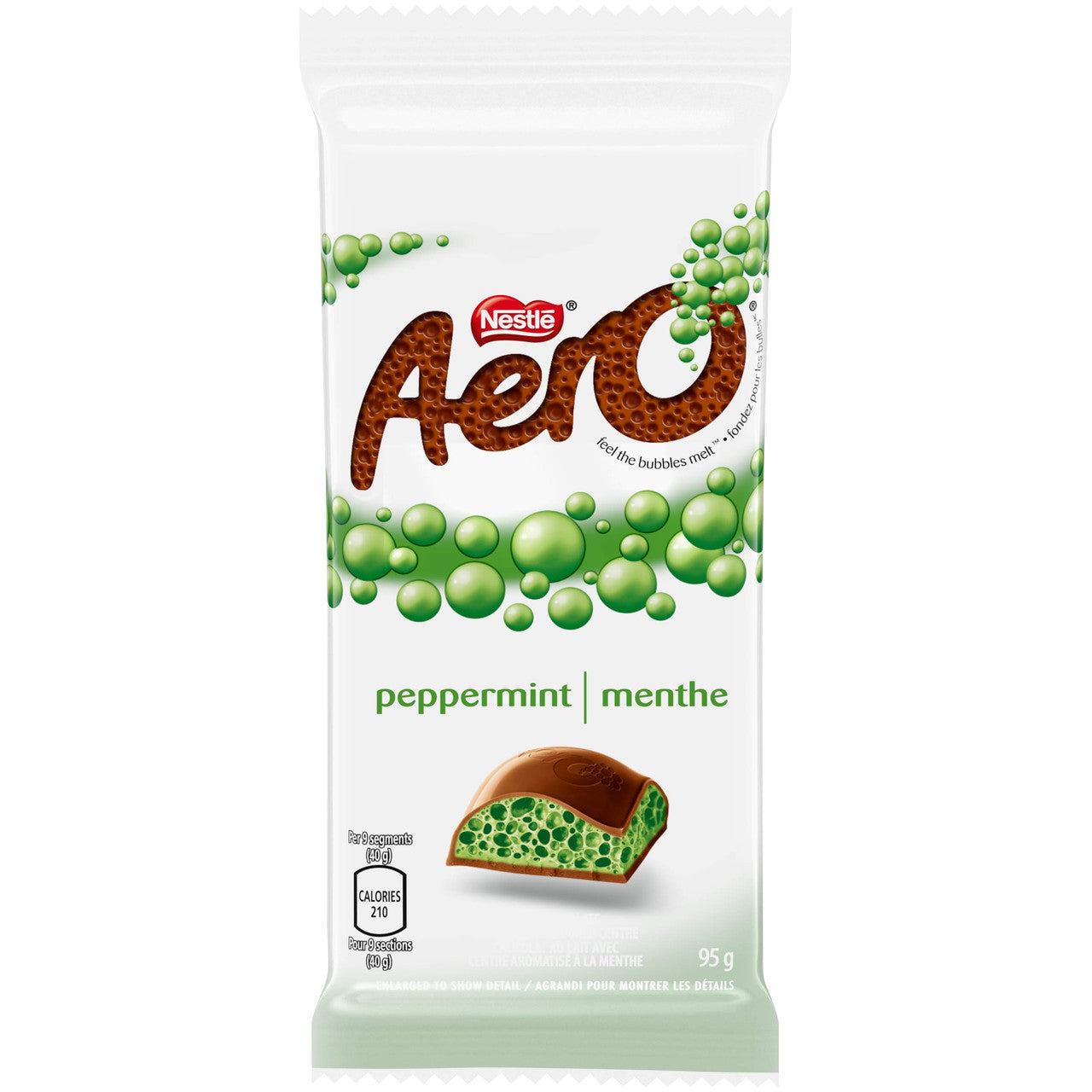 AERO NESTLE  Dark Mint Chocolate Bar, 95g/3.35oz, (Imported from Canada)