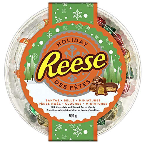 REESE Holiday Party Tray, 500g Chocolate Bells, Miniatures, Santas {Imported from Canada}