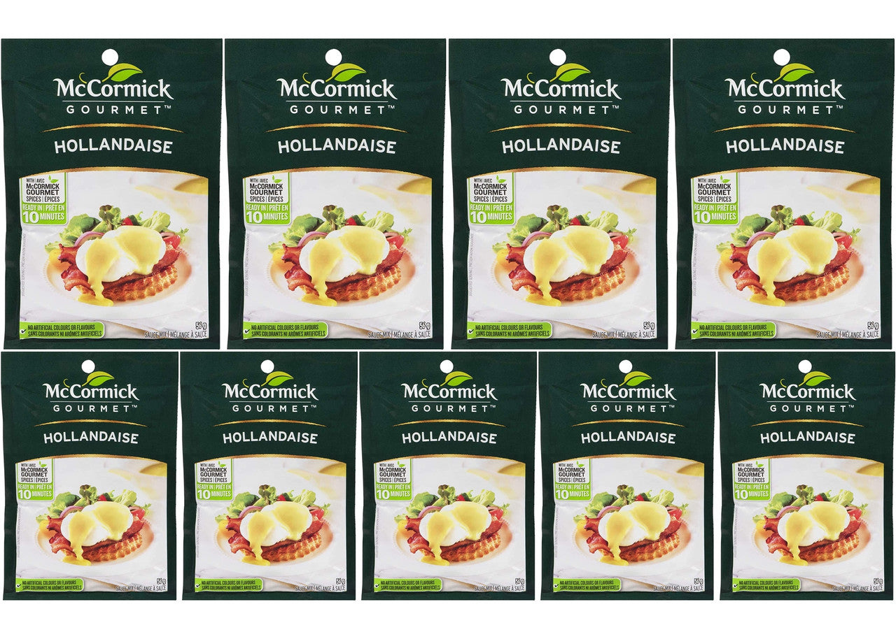 McCormick Gourmet, Premium Quality, Dry Sauce Mix, Hollandaise, 56g/1.9 oz., Case Pack 9 Count, {Imported from Canada}