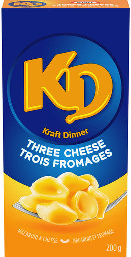 Kraft Dinner, Three Cheese Macaroni & Cheese, 200g/7oz, {Imported from Canada}