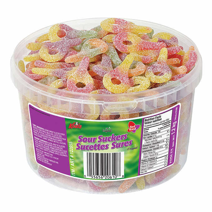 Koala Sour Suckers Gummy Candy, 1.1kg/38.8oz, 300 count, 2 Pack