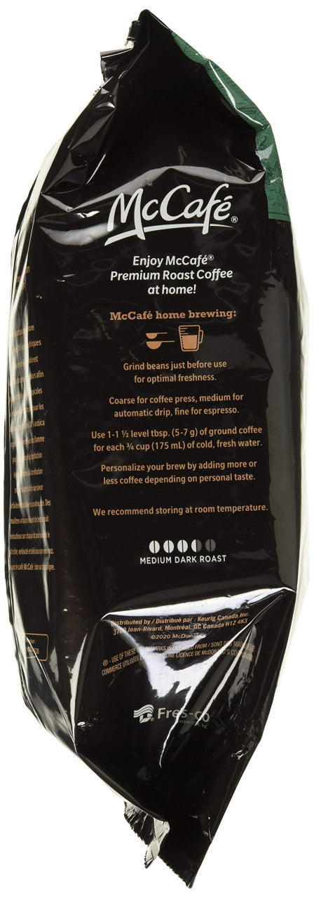 McCafe Medium Dark Premium Roast Whole Beans, 900g/31.7 oz., {Imported from Canada}