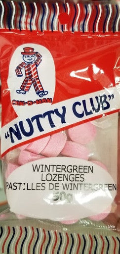 Nutty Club Wintergreen Lozenges, 50g/1.8 oz Bag - {Imported from Canada}