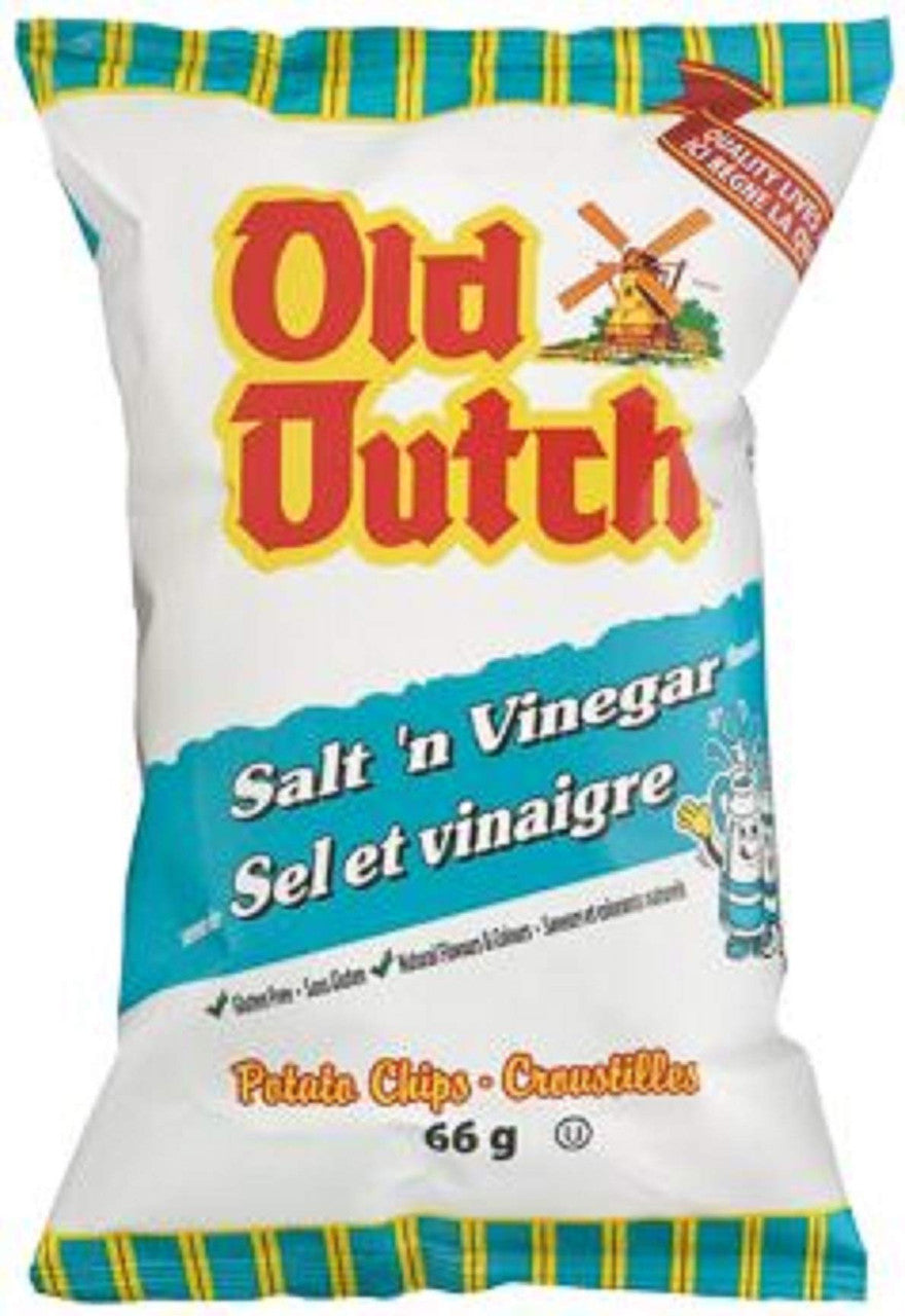 Old Dutch Potato Chips, Salt & Vinegar, 40g/1.4oz - 40 Pack {Imported from Canada}