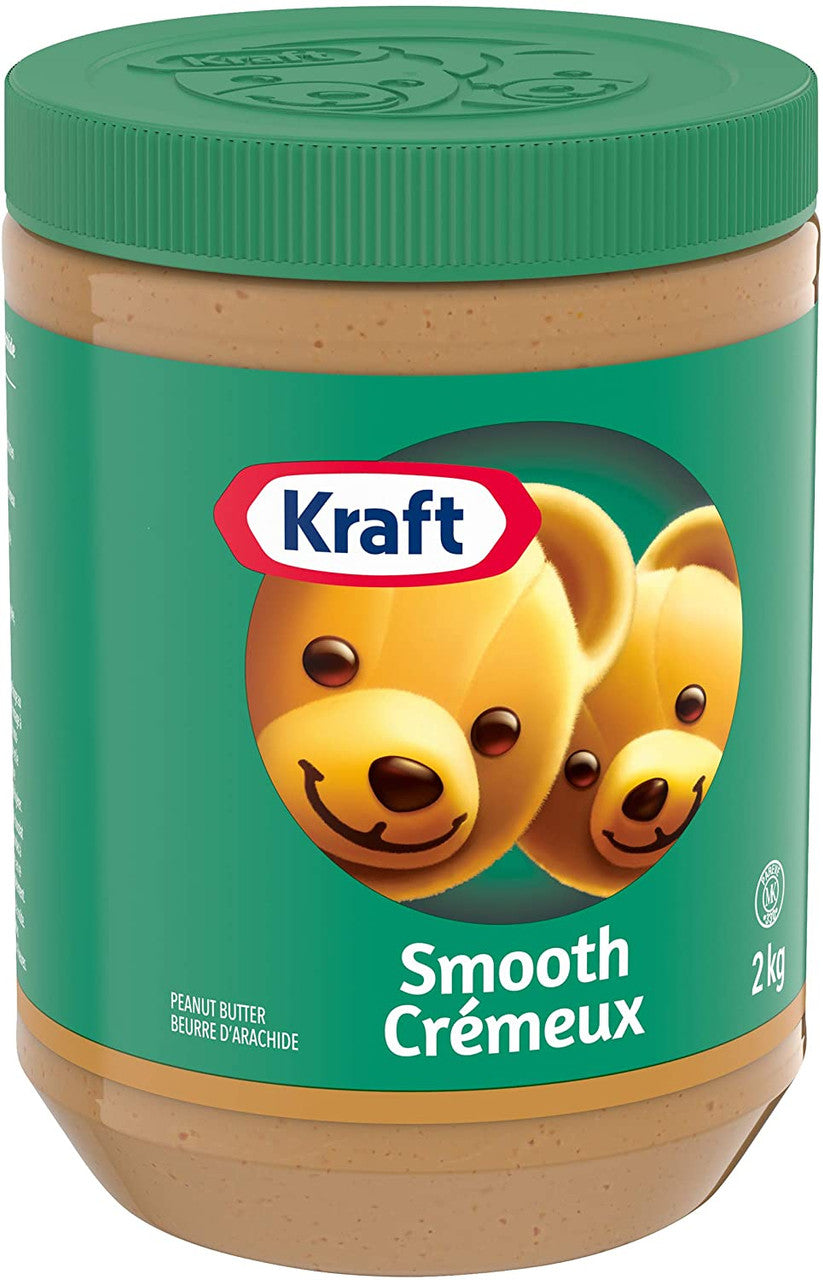 Kraft Peanut Butter Smooth 2 Kg/4.4 lbs. {Imported From Canada}