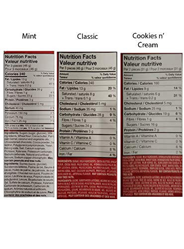 KitKat Trio Bundle: Mint Duo (170g/6oz.), Cookies & Cream (170g/6oz.) and Classic (170g/6oz.) - One Bar of Each Flavour - Total of 3 Bars {Imported from Canada}