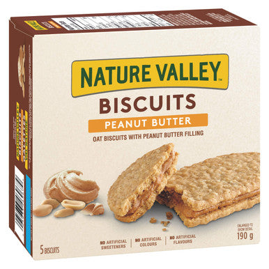 NATURE VALLEY Biscuits Peanut Butter, 5ct, 190g/7.8oz, {Imported from Canada}