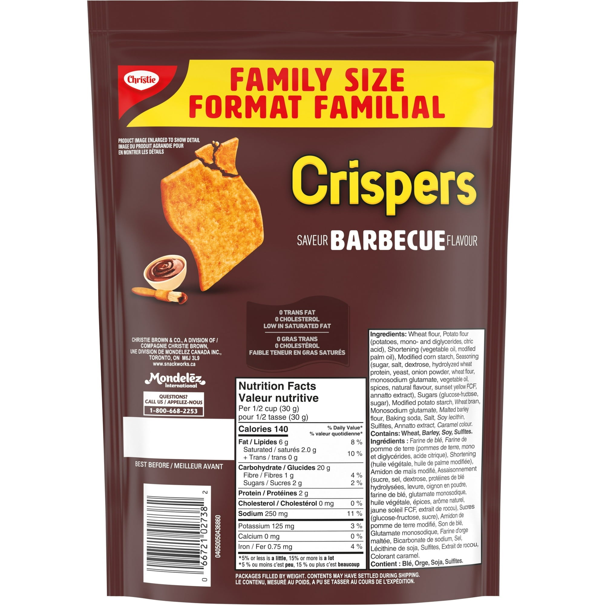 Crispers Barbecue Crackers back