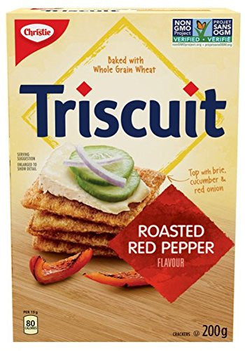Christie Triscuit Roasted Red Pepper Crackers, 200g (Imported from Canada)