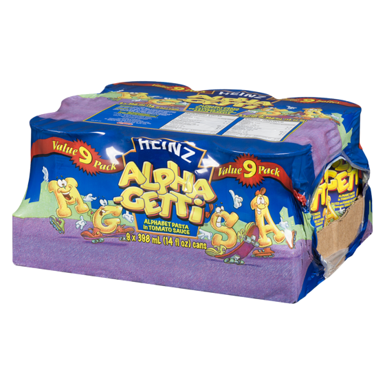 Heinz Alphagetti Pasta 398ml/13.4oz Cans, 9 Pack (Imported from Canada)
