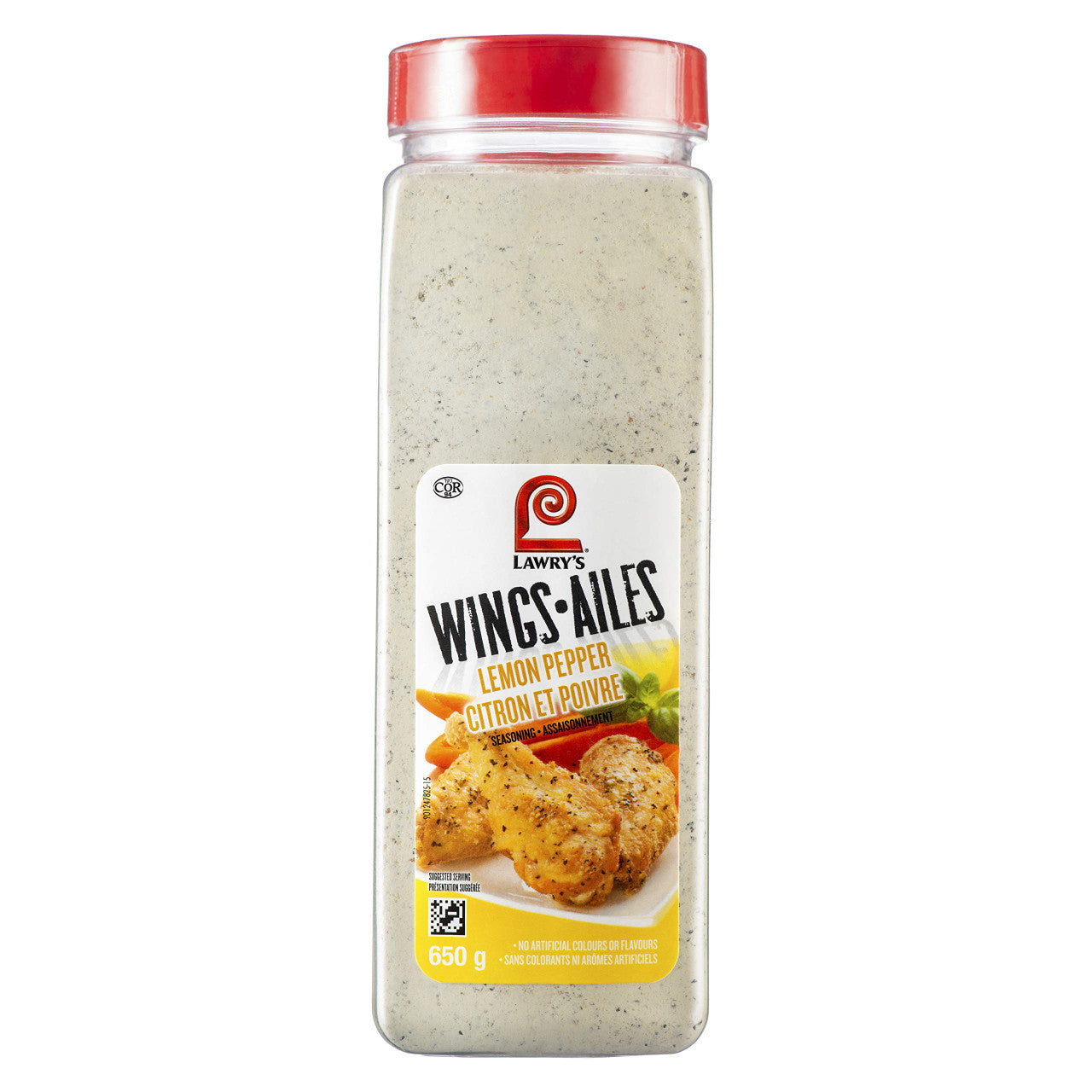 Lawry's Wing Seasoning, Lemon Pepper, 650g/22.9 oz., {Imported from Canada}