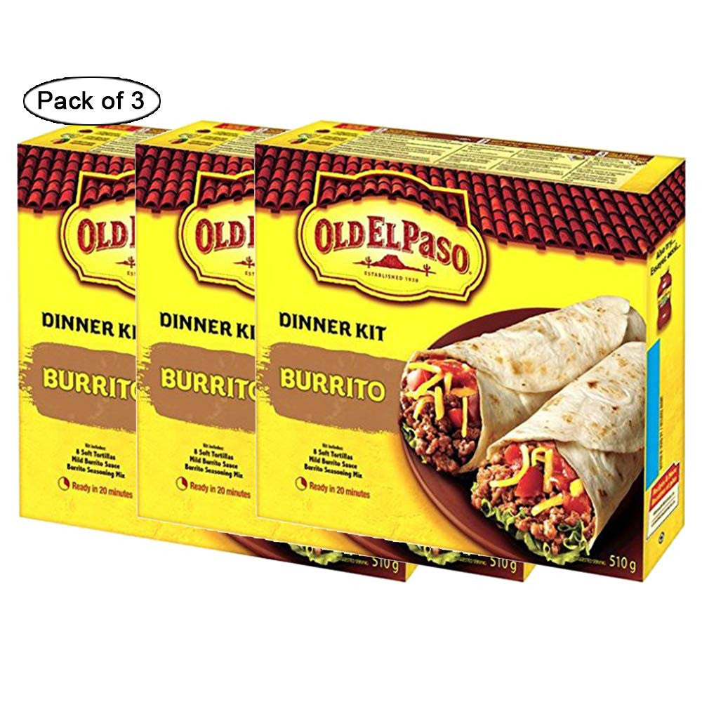 Old El Paso Burrito Dinner Kit, 510g/18 oz., (3pack) {Imported from Canada}
