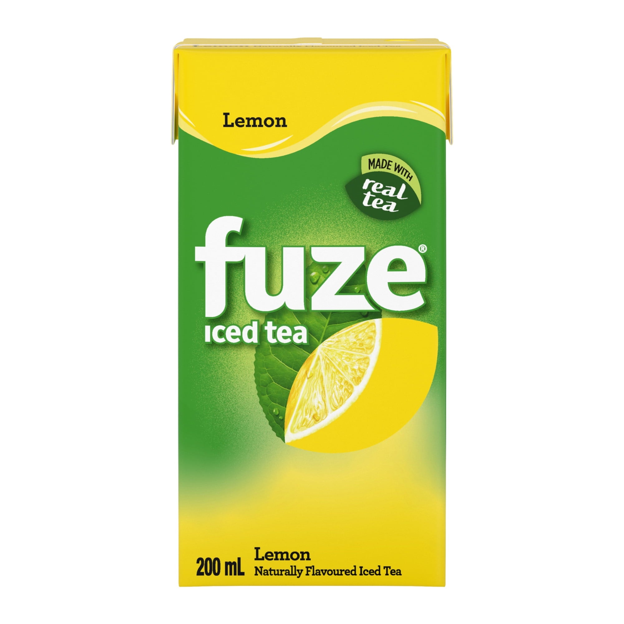 One box of Fuze Ice Tea 200ml on a white background