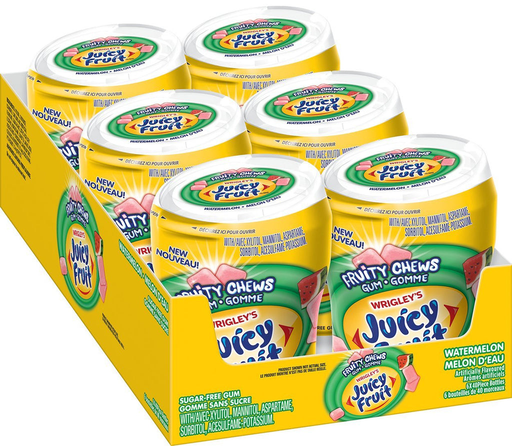 Juicy Fruit Chews (60PC) Watermelon 6ct 360 Pieces of Gum {Canadian}