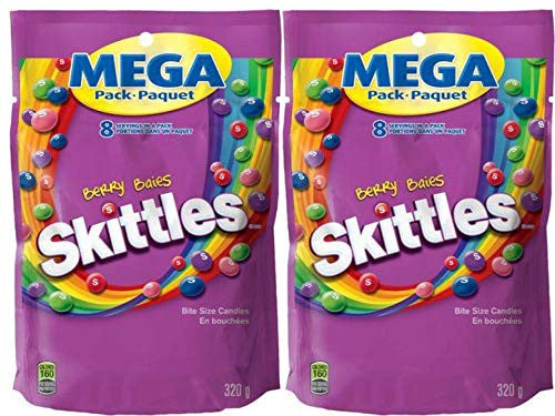 Skittles Berry, Mega-Pack, 320g/11.3 oz., (2 Pack) - {Imported from Canada}